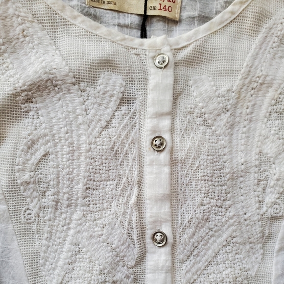 ZARA GIRLS LINEN TOP 9/10 - Picture 3 of 5